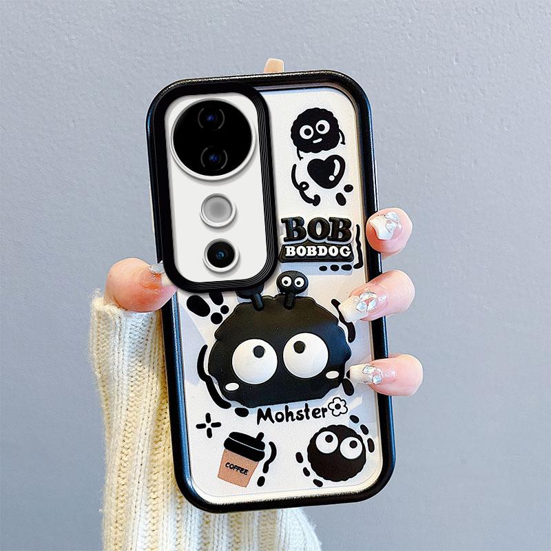 KEYSION Coque Antichoc pour VIVO V40 5G V40 Pro 5G avec Cordon Silicone Souple Mignon Poupée Dessin Animé 3D Housse de Téléphone pour VIVO V40 Pro