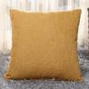 Square Linen Solid Color Soft Pillow Case Sofa Bed Cover Cushion Home