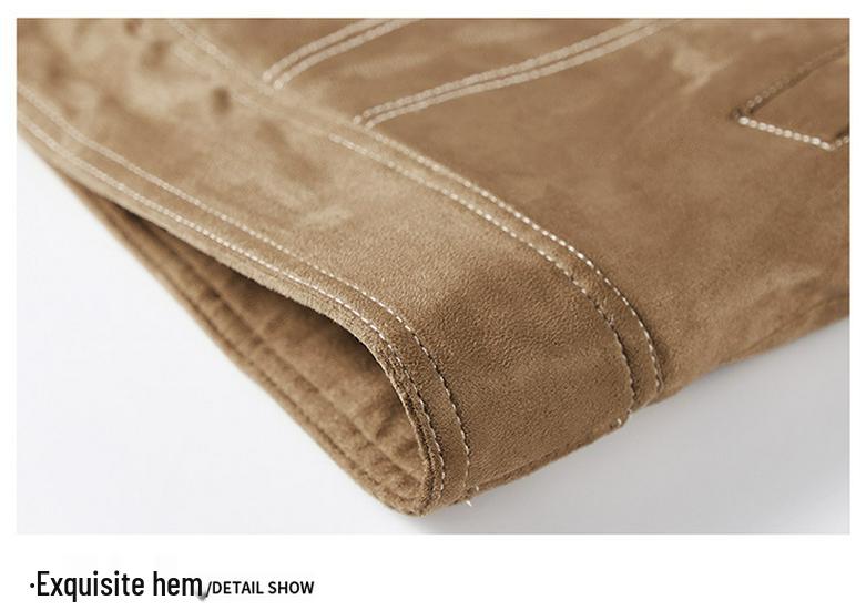 Men's Winter Lambswool Suede Jacket - Velvet Thickened Cotton, Youth Style