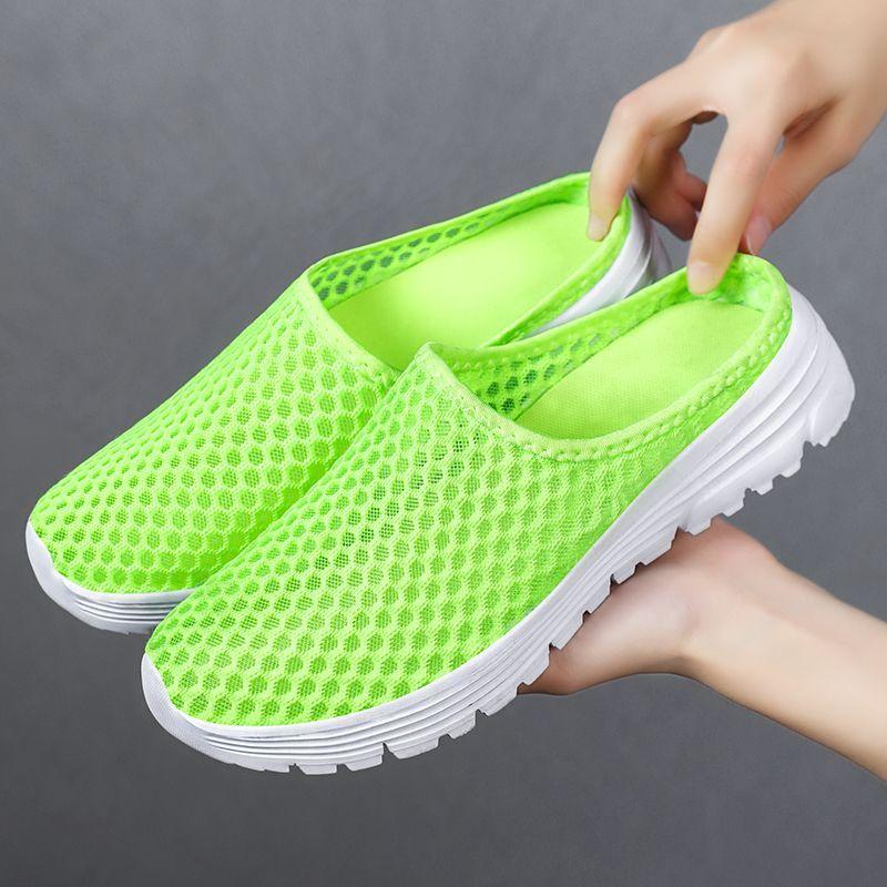 

Women s Slippers, Plus Size Sandals Summer Single Mesh Hollow Out Fashionable Non Slip Comfortable and Cool Slippers 36