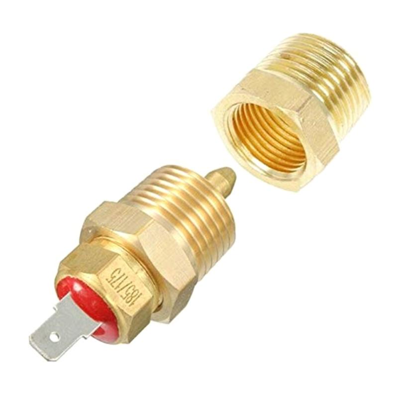 3/8" 175~185 Electric Engine Fan Thermostat DC12V 60A Temperature -Switch Sensor Kit for 265 283 305 307 383 Engine