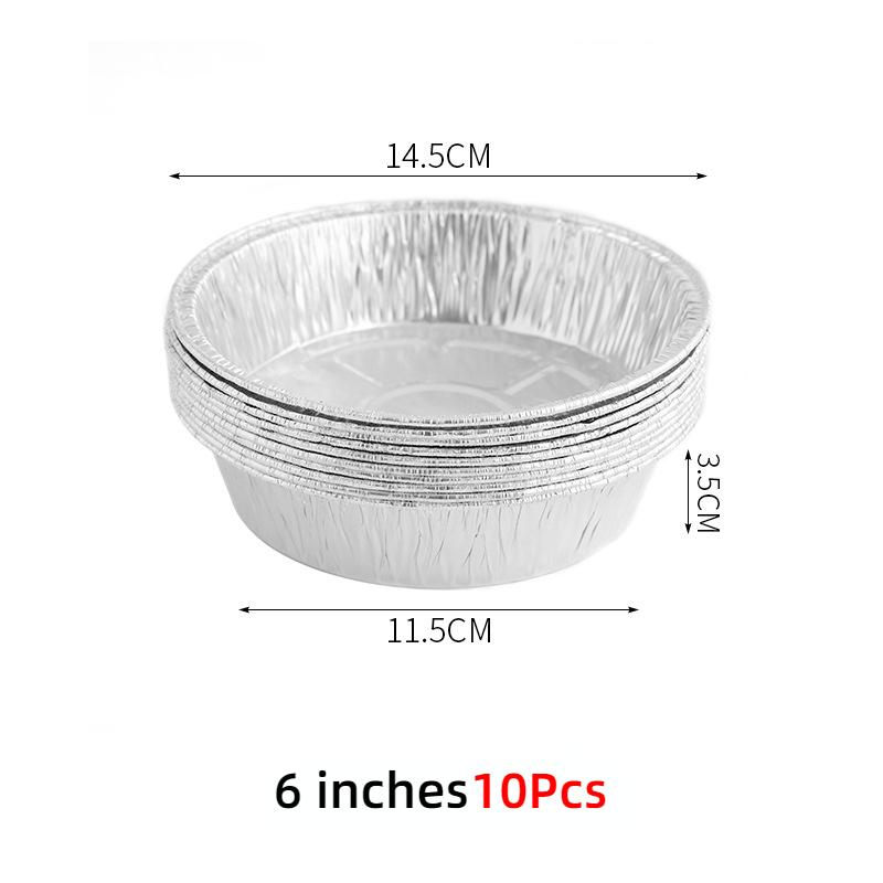 10Pcs Oil-Proof Aluminum Foil Tin Box Disposable Non-stick Paper Microwave Oil Foil Tin Steamer Mat Aluminum Food Tray Container
