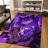 Gengar Flannel Pattern Square Carpet,Area Rug,Carpet Rug for Living Room Bedroom Sofa Playroom Decor,Non-slip Floor Mat