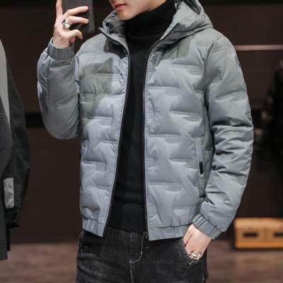 Casaco masculino grosso e quente de inverno, casual, com capuz, acolchoado de algodão, roupas quentes para homens