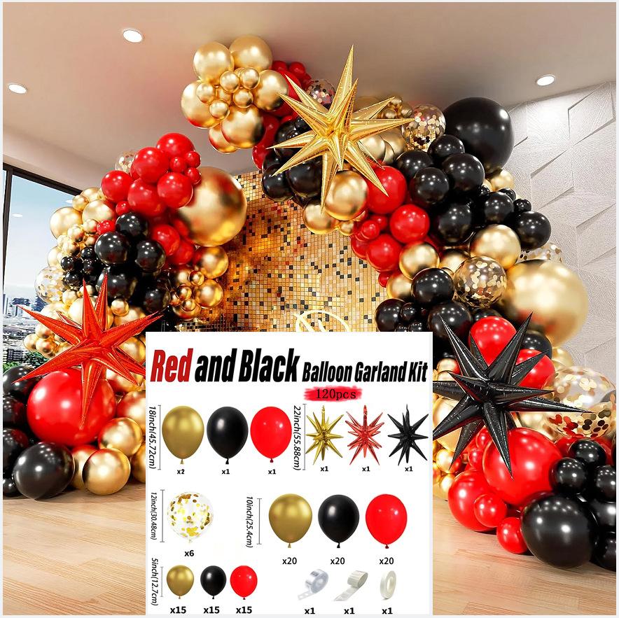 ExplosionStar Balloon Chain Package Birthday Party Graduation Event  mall Opening Wedding Decoration Garland Arch Kit As the picture