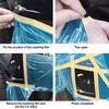 Car Repair Spray Paint Maskin Film Automotive Painters Tape Plastic Drop Cloth Sheeting No Residue for Painting