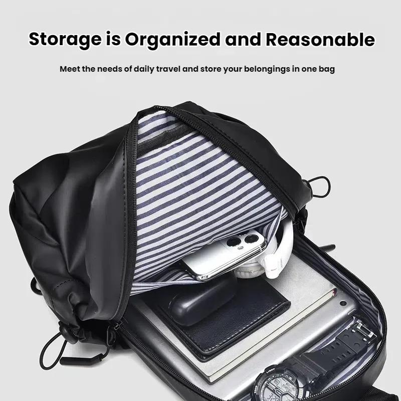 Fashionable Men's Chest Bag Travel Bag Casual Male Shoulder Crossbody Bag Waterproof Sling Sports Bag