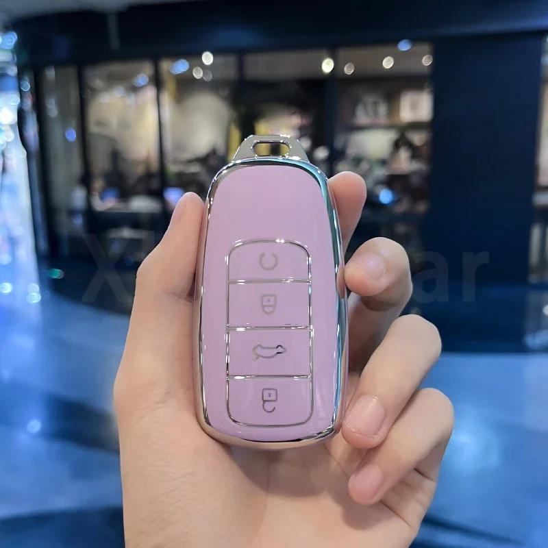 TPU Shell Fob Holder for Chery Tiggo 8 Pro Tiggo 8plus New 5 Plus 7 Pro 4 Tiggo 4 5X 7 Pro 8 Exeed Txl Tx Lx Car Key Case Cover