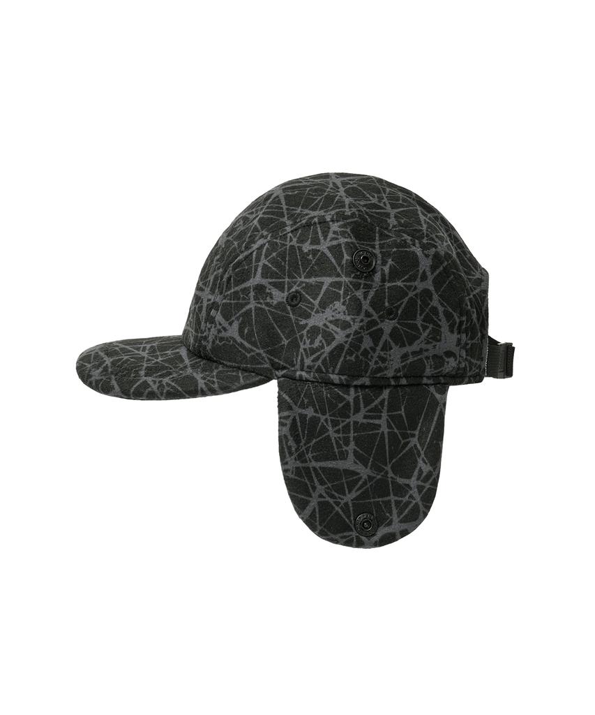 BROWNBREATH Sprawl Boucle Earflap Camp Cap - Black