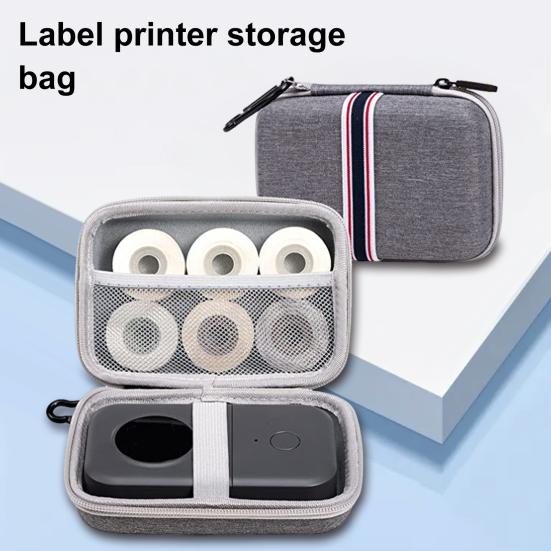 Carrying Case Label Maker Machine Organizer Large Capacity Zipper Closure Shockproof Portable Label Printer Storage Holder