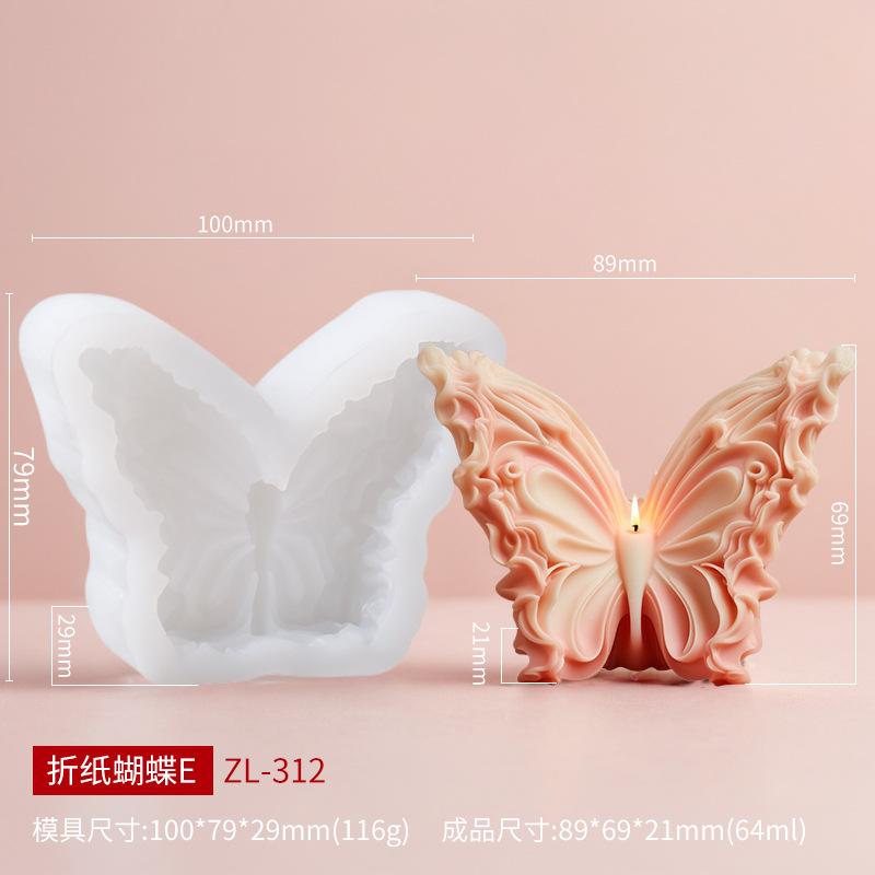 

DIY Butterfly Candle Silicone Mold Handmade Soap Aroma Candle Plaster Butterfly Angel Ornament Molds Home Decoration Crafts
