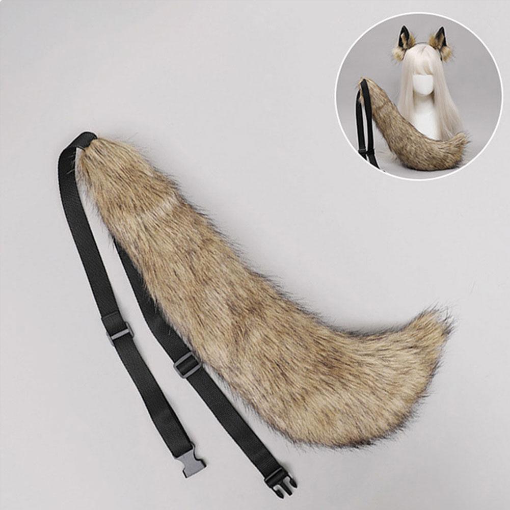 Handgemachtes Cosplay Tierohren-Haarband Roter Fuchs Wolfskönig Katze Bestienohr Kunstpelzschwanz Goldener Fuchs Anime Haar-Accessoires