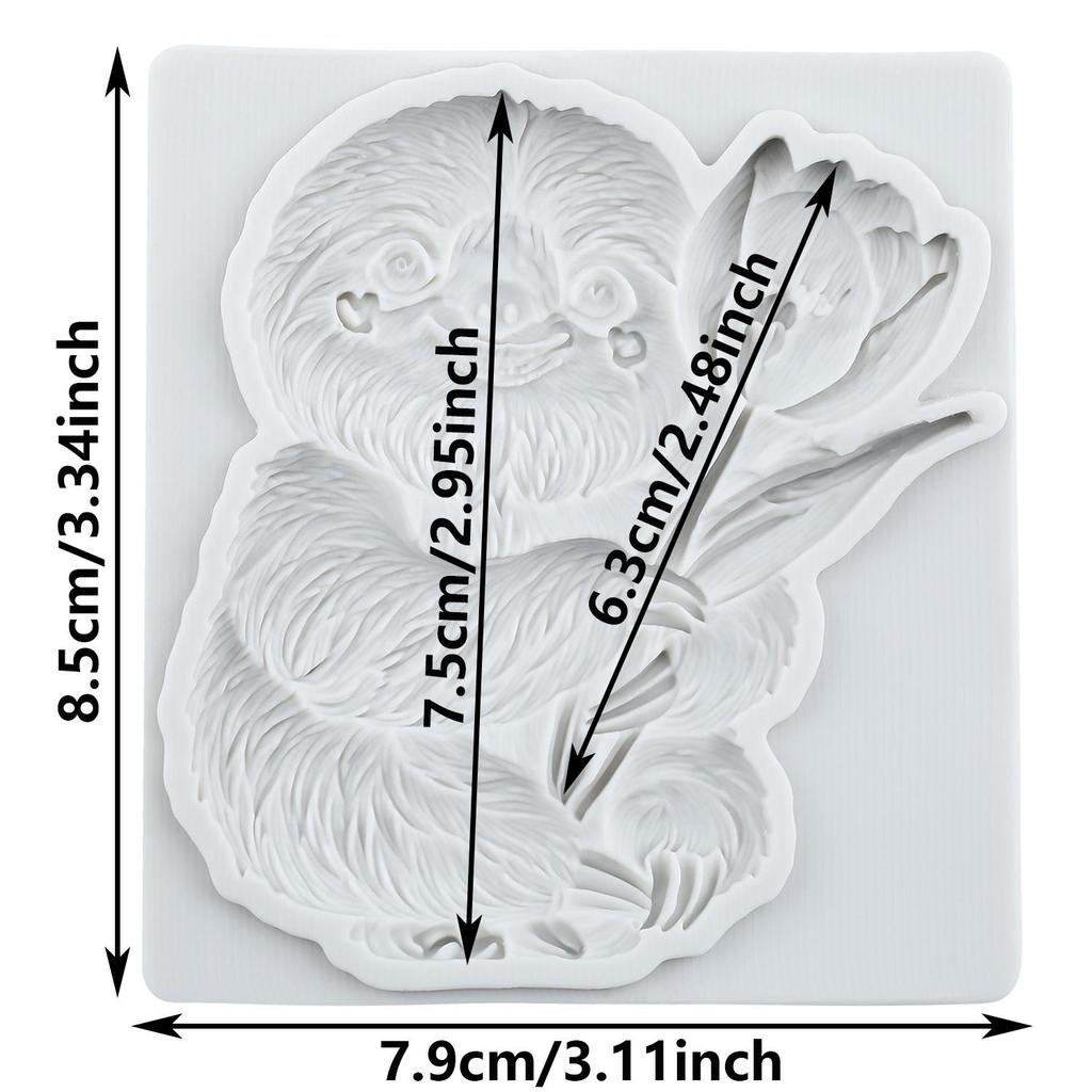 Sloth Silicone Mold Sloth Animal Fondant Molds Cake Decorating Tools Cupcake Topper Candy Sugar Craft Gum Paste Polymer Clay