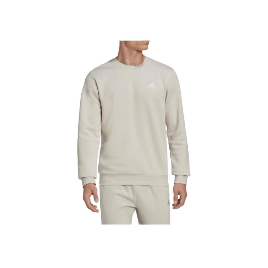 Adidas Feelcozy Embroidered Logo Crew Neck Sweatshirt Men Tops White HL2282