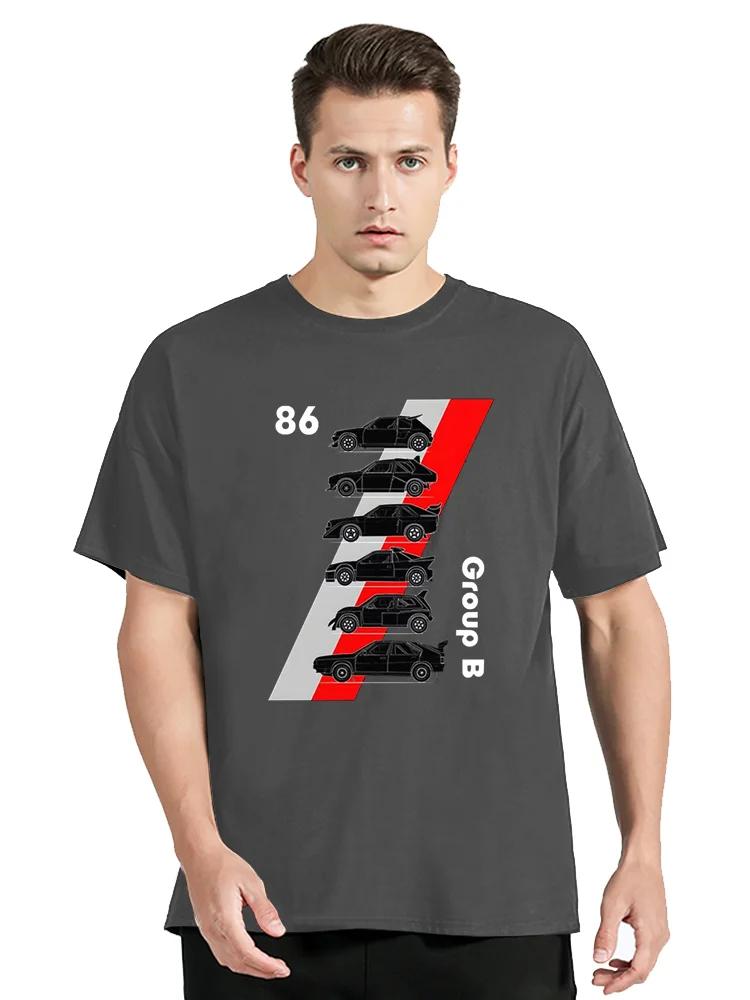 86 Group B Legends Rally Cars T-shirt Funny Tee TShirt Cotton Summer T Shirt Black Tops Tees Hip Hop Streetwear Unisex