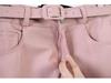 Fei Yuan A-line Skirt for Women with Belt and Double Pockets - Anti-exposure, Solid Color, Short, Petite Fit.