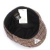 Universal Chemistry Wool Check Beige Newsboy Cap