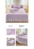 Elegant Princess Lace Bed Skirt Quilt - Thickened INS Style, Fairy Design with Double Lace Edging