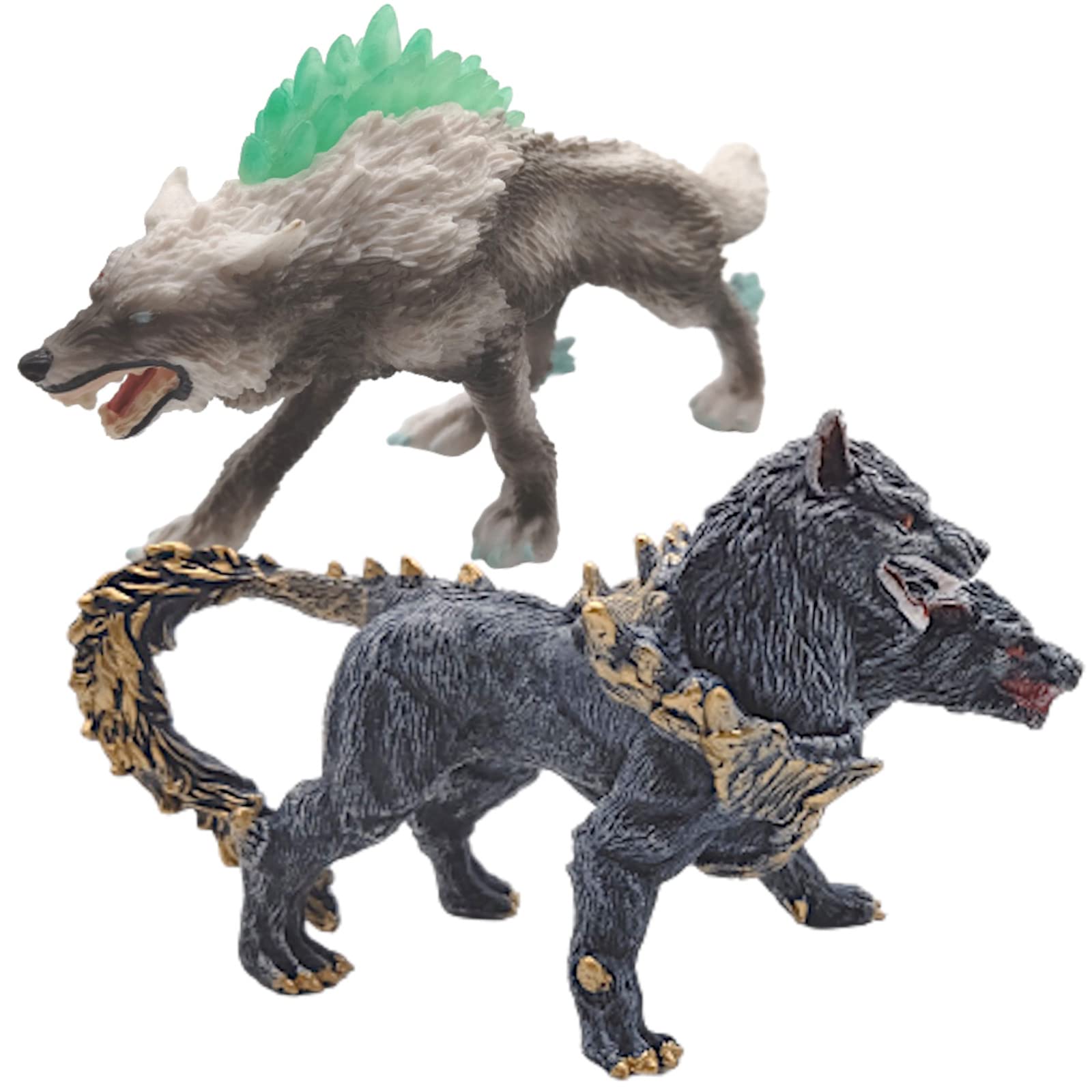 

UTST Мифическое существо Снежный волк Адский пес Фигурка Монстр Кукла Волк Серый 6+ (Белый + Адская гончая) белый