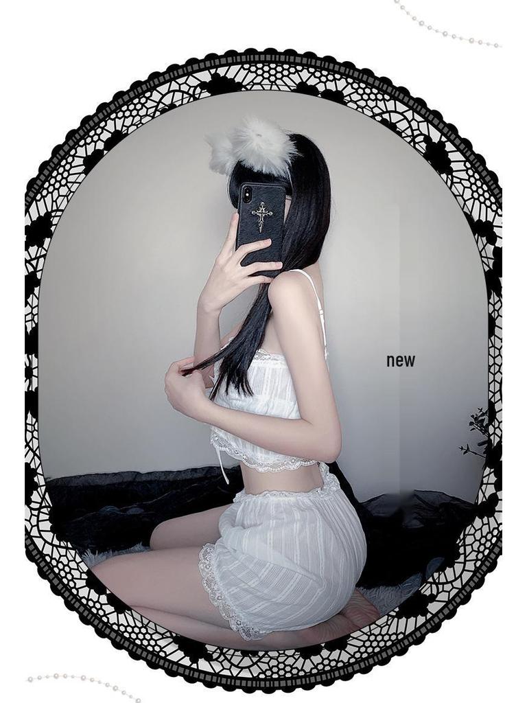 Aesthetic French Court Retro Lace Lingerie - Elegant Bedroom Sleepwear