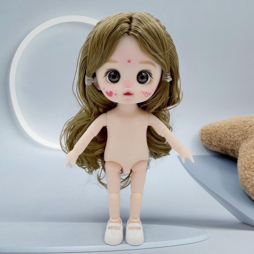 Corpo di Bambola Mini BJD da 17 cm - Principessa Bambina da 6 Pollici, Piccola Bambola Nuda da 16 cm