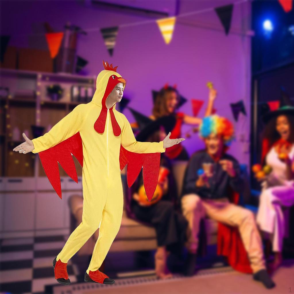 Chicken Costume Adult Animal Pajama for Party Supplies