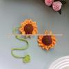 Hand-Crocheted Sunflower Pendant Bag Accessory & Brooch