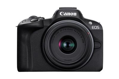 Canon Bezzrcadlový fotoaparát s jedním objektivem EOS R50 Standardní sada objektivu se zoomem 375 g (RF-S18-45) Černá/APS-C/přibl. EOSR50BK-1845ISSTMLK
