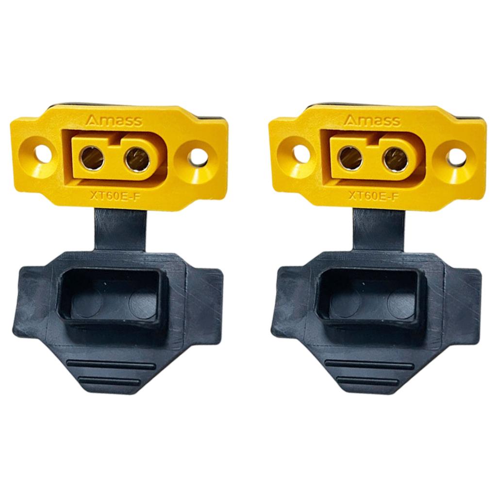XT60 Fixed Mount Battery Soldering Connector Fixable XT60E-F Gold Plated Adapter Plug Dust Cover for Model Drones
