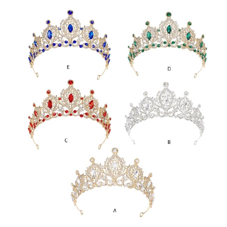 Luxurious Tiaras Women Crystal Crown Princess Headpiece for Bridal Parties and Birthday Celebrations