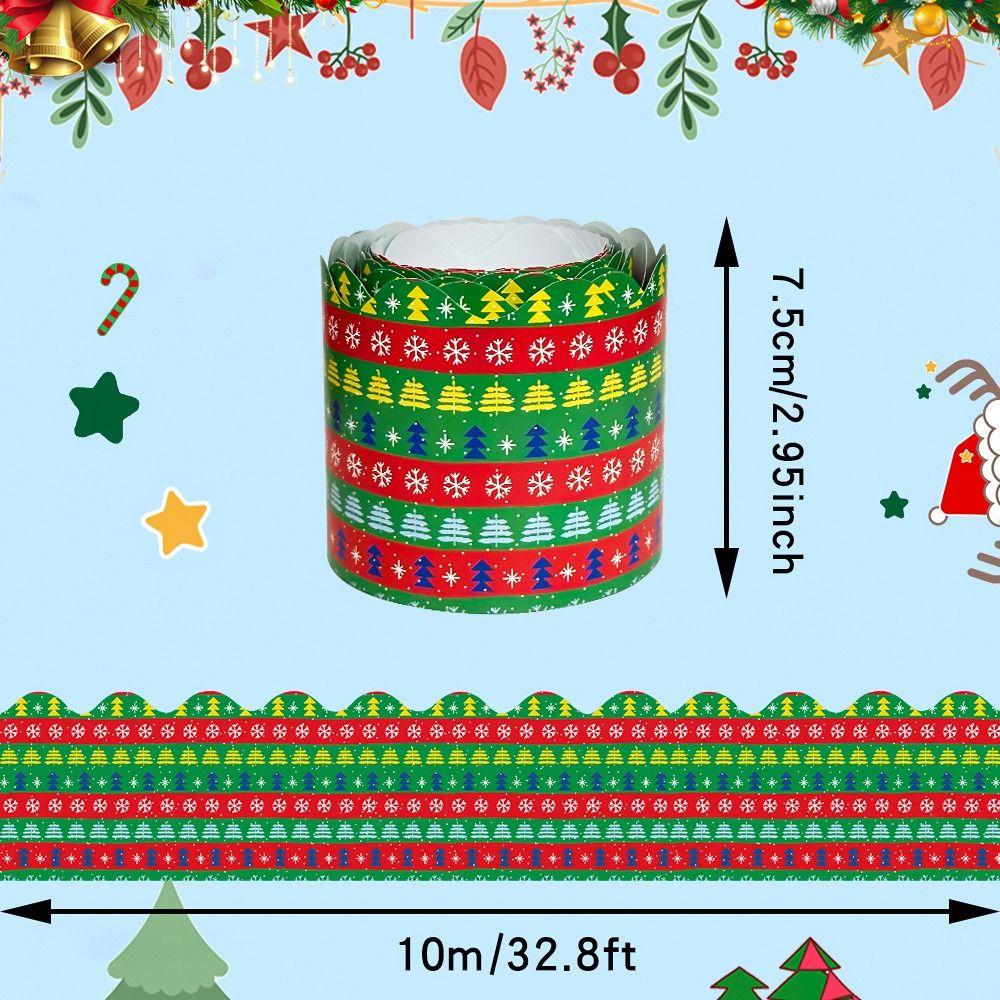 Paper Decorative Stickers No Adhesive Bulletin Board Border New Stickers Christmas