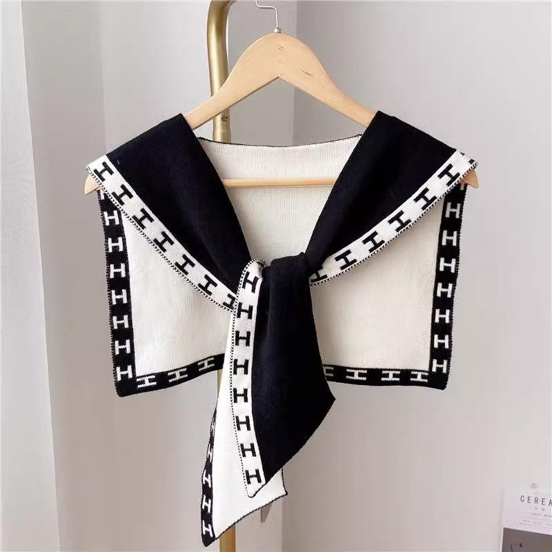 Frühling und Sommer Gestrickter Kleiner Schal Geknoteter Überwurf Wolle Internet-Berühmtheit Weiblich Schulter Imitation Kaschmir Halswirbelsäule Schal