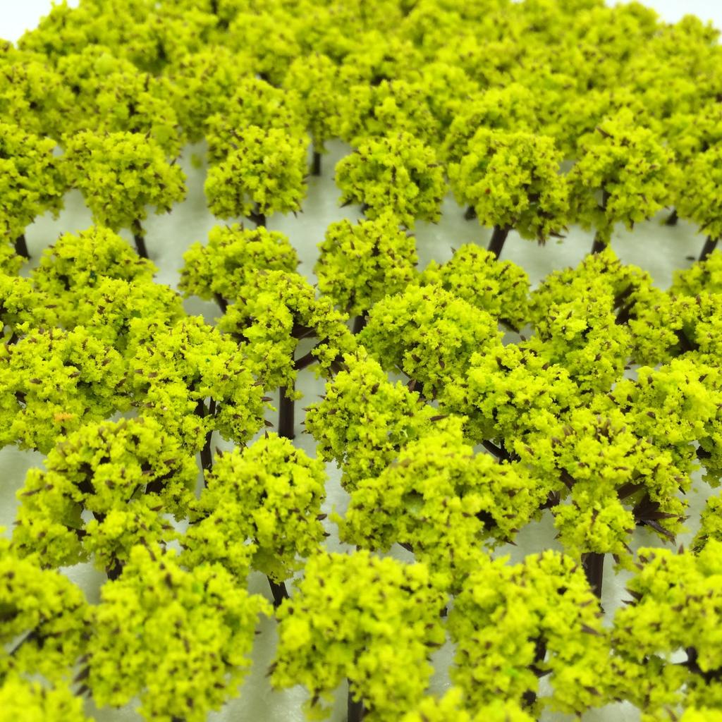 DauStage Forest for N Gauge and Architectural Available In 50 or 100 Colors 100 Trees, 3cm, Dioramas, Railways, Models, (15, Yellow-Green, Pieces)