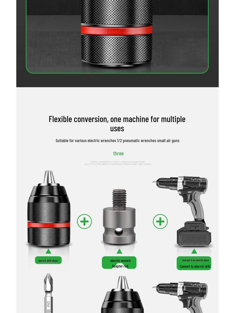 Universal Self-Locking Impact Drill & Electric Wrench Converter Accessories