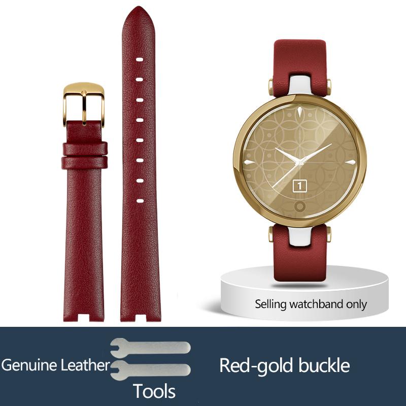 Genuine Leather Sports Watchband Straps Women's Bracelet Silicone Stainless Steel Belt For Garmin Lily Smart Watch Accessories