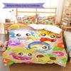 Set Biancheria da Letto con Fantasia Anime Hamtaro Copripiumino Federa Decorazione per la Casa Regalo (1 * copripiumino + 2 * federa, senza nucleo)
