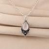 Rose Quartz Gemstone 925 Sterling Silver Handcrafted Pendant 1.5" For Wedding Gift PP-70-30
