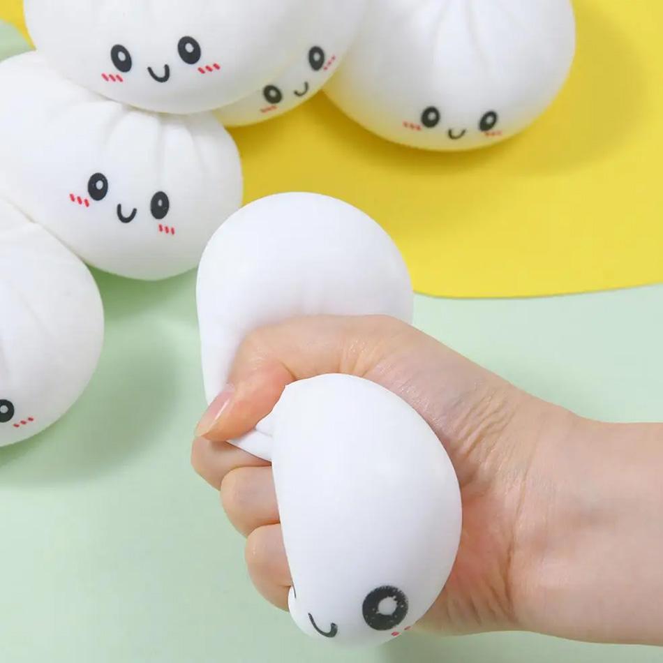 Colorful Simulated dumpling squishie Relaxing Relieve Anxiety Antistress Enhance Happiness Reusable Rebound Squeeze Reliever Toy