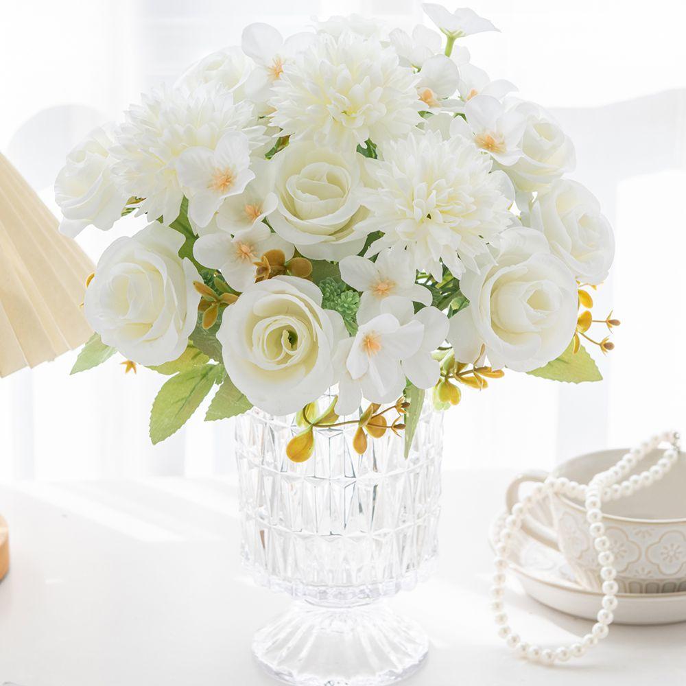 1/3PCS Artificial Flowers Silk Hydrangea Rose Holiday Wedding Bridal Bouquet Home Room Vase Table DIY Gift Scrapbook Decorations
