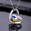 Volleyball Herzförmiger Anhänger Halskette, Geeignet für Sportbegeisterte und Tägliches Tragen Als Exquisites Schmuckstück, Feiertagsgeschenk