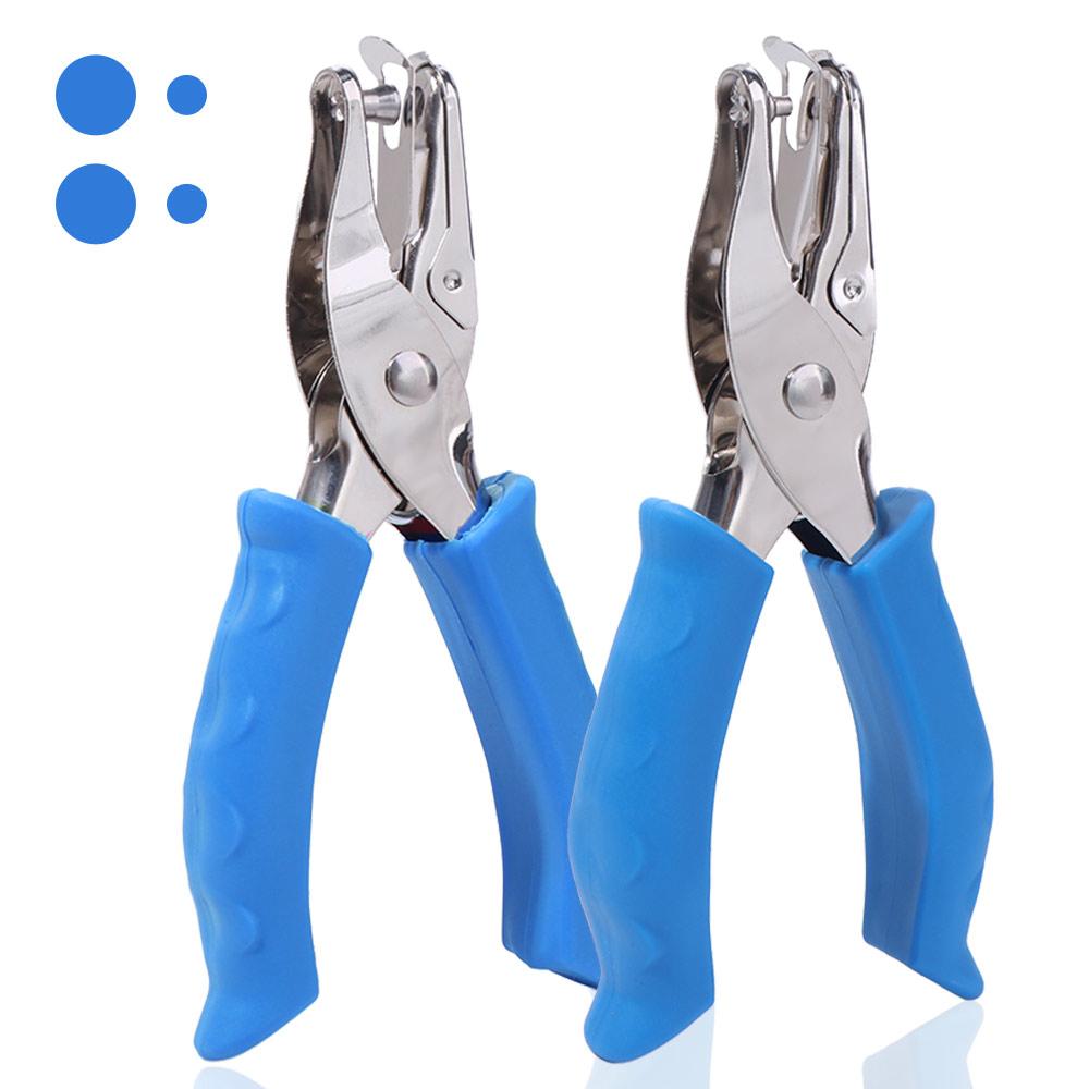 2Pcs Creative Handheld Hole Punch 3/6mm Punch Plier Mini Paper Puncher Loose-leaf Notebooks