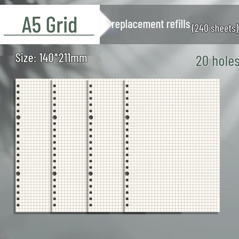 Comfortable Loose-Leaf Student Notebook – Gentle Literary Style, Removable Pages, Hand-Friendly Design