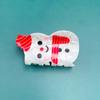 Cartoon Red Cap Claw Clip Acrylic Snowman Hairpin Fashion Christmas Hair Claw  Hair Accessories