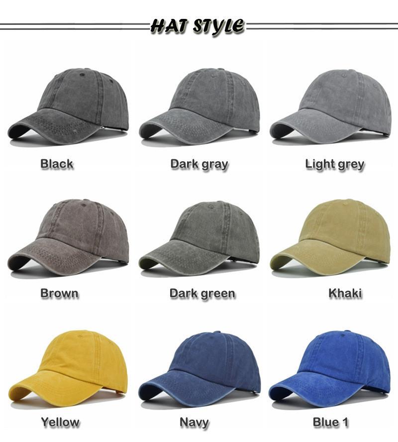 European And American Style Distressed Sun Hat Baseball Cap For Children And Adults