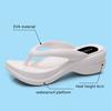 Women Sand Beach Flip Flops Wedge Heels Outside the Seaside Beach Sandals Thick-bottomed Flip-flops Outdoor Slides Summer Shoes