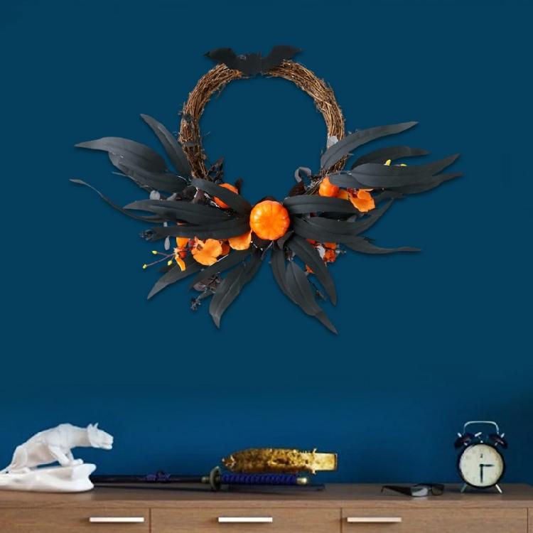 Wall Mounted Realistic Flower Wreath Eye Catching Garlands for Halloween Enthusiasts Door Hangings Party Essential