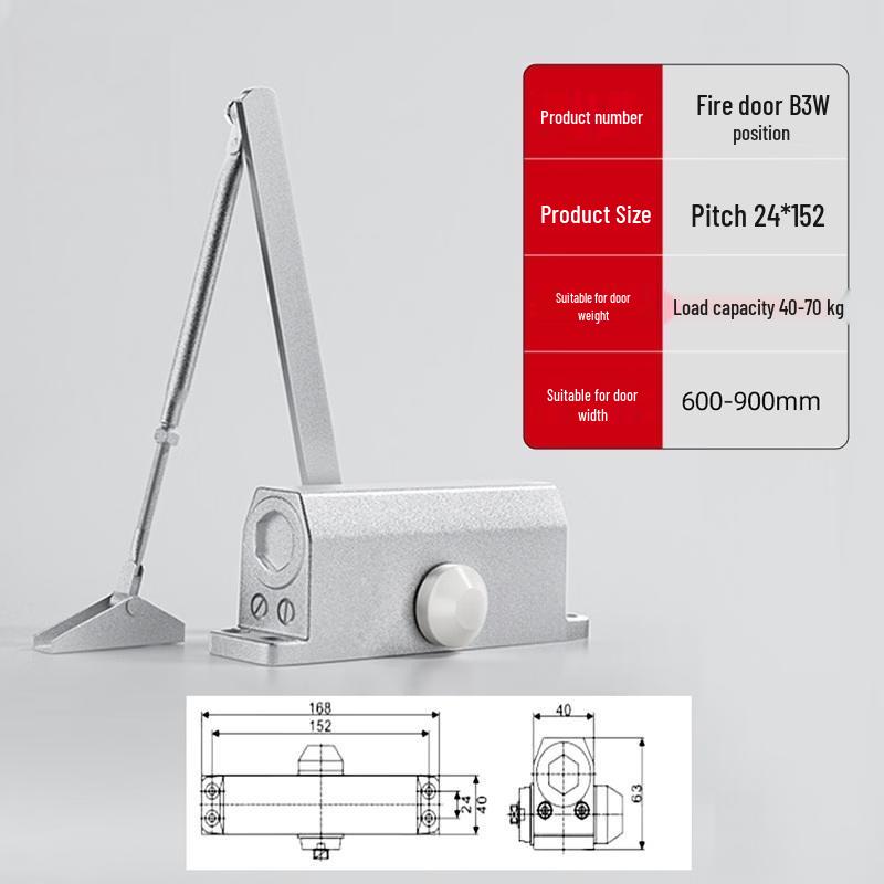 

Automatic Door Closer with 152mm Hole Distance