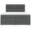 Box Spring Bed with Mattress Dark Grey 180 x 200 cm Fabric