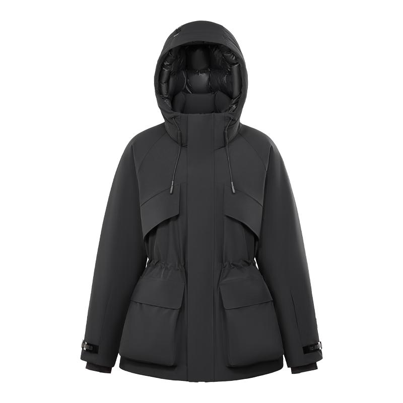 GaoFan Wind Shell Black Gold Goose Down Jacket (Yang Mi Style)