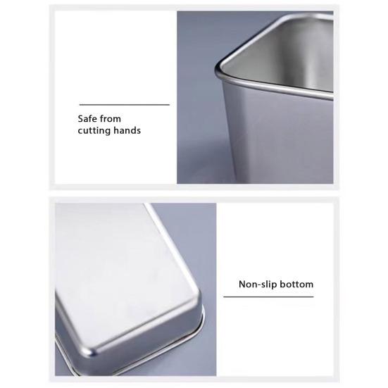 1/6Pcs Stainless Steel Bento Storage Box Leak-proof Stackable Design Snack Container with Lid Lunch Container
